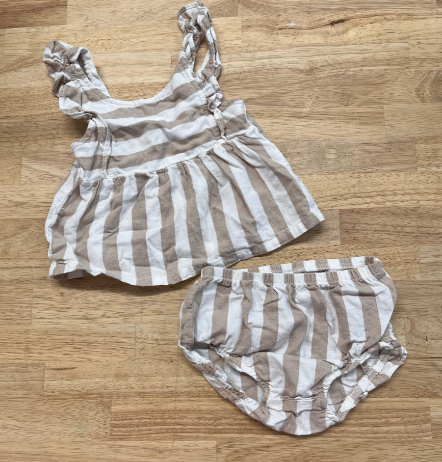 Carters 12M Ruffle Top + Bloomer Set