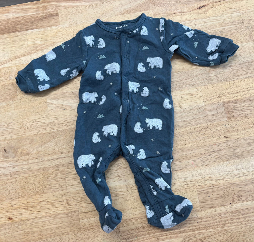 Petit Lem Turquoise Panda Sleeper | Size 3m