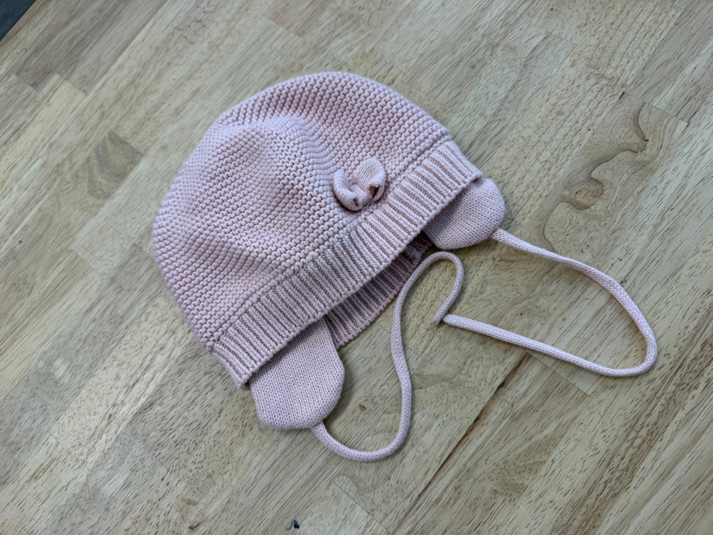 H&M Knit Tie Hat – 1–2Y | Pink