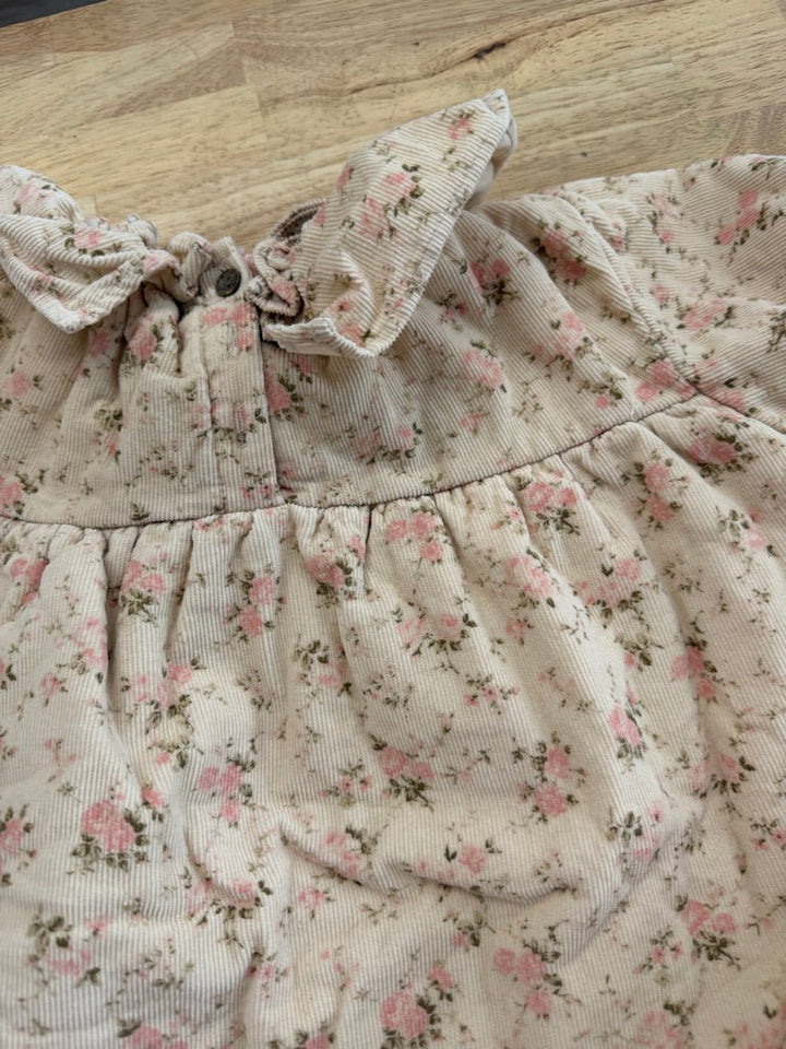 Ango Quilted Corduroy Dress – XS (2/3Y) | Beige Button - Up - Nest and Sprout - Consignment