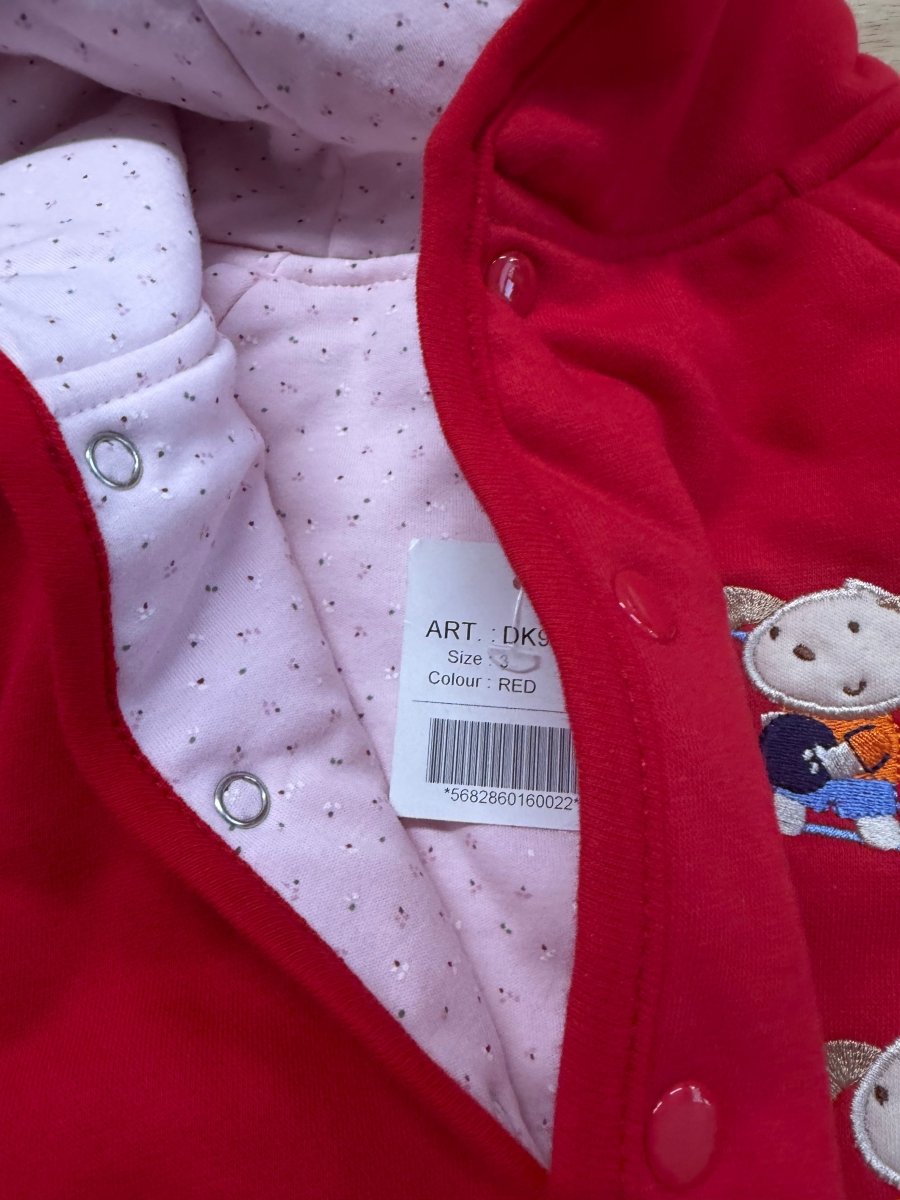 Red Quilted Snap-Up Jacket – 3| NWT | - Nest and Sprout-Consignment