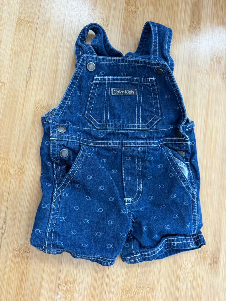Calvin Klein Denim Short Overalls – 3–6M - Nest and Sprout-Consignment