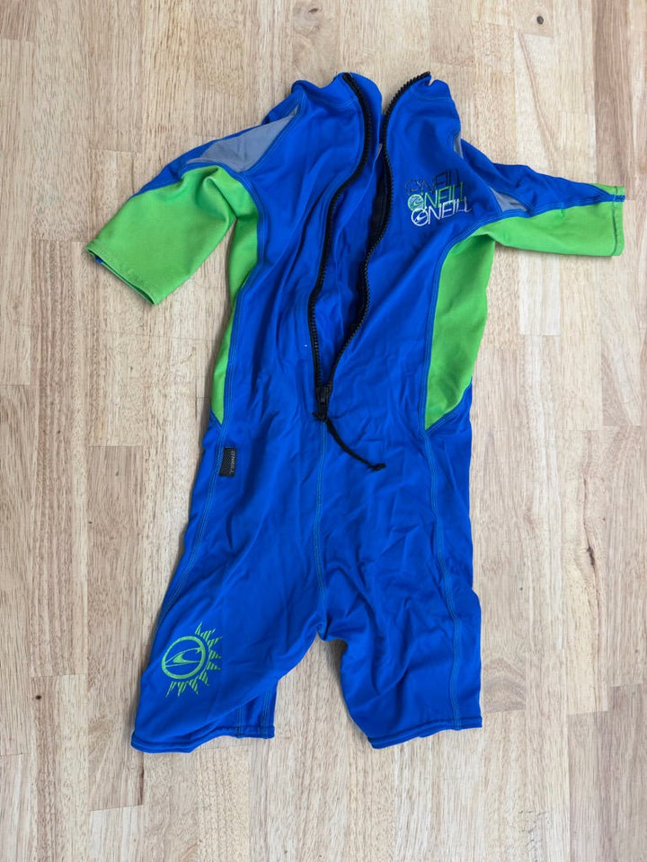 O'Neill One - Piece Swimsuit – Size 4 | Blue & Green, Zip - Up, UV Protection - Nest and Sprout - Consignment