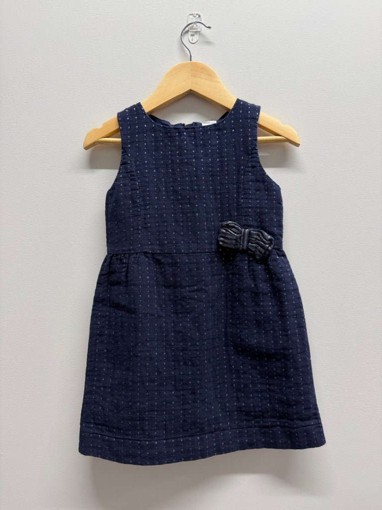 OshKosh Special Occasion Dress – 3T | Navy Gold Sleek Fit - Nest and Sprout-Consignment