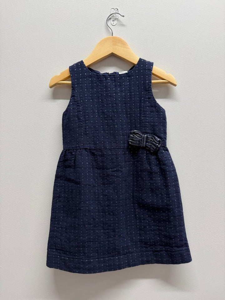 OshKosh Special Occasion Dress – 3T | Navy Gold Sleek Fit - Nest and Sprout-Consignment