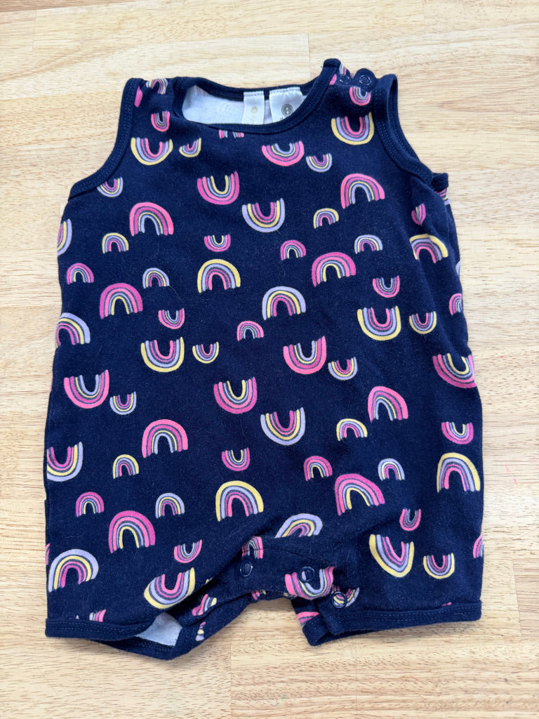 Dymples Bodysuit – Size 1 (Up to 18M) | Navy Rainbow Snap