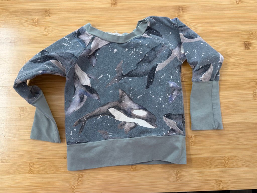 Gro by Zoe Grow With Me Top – 1–3Y | Whale Print - Nest and Sprout-Consignment