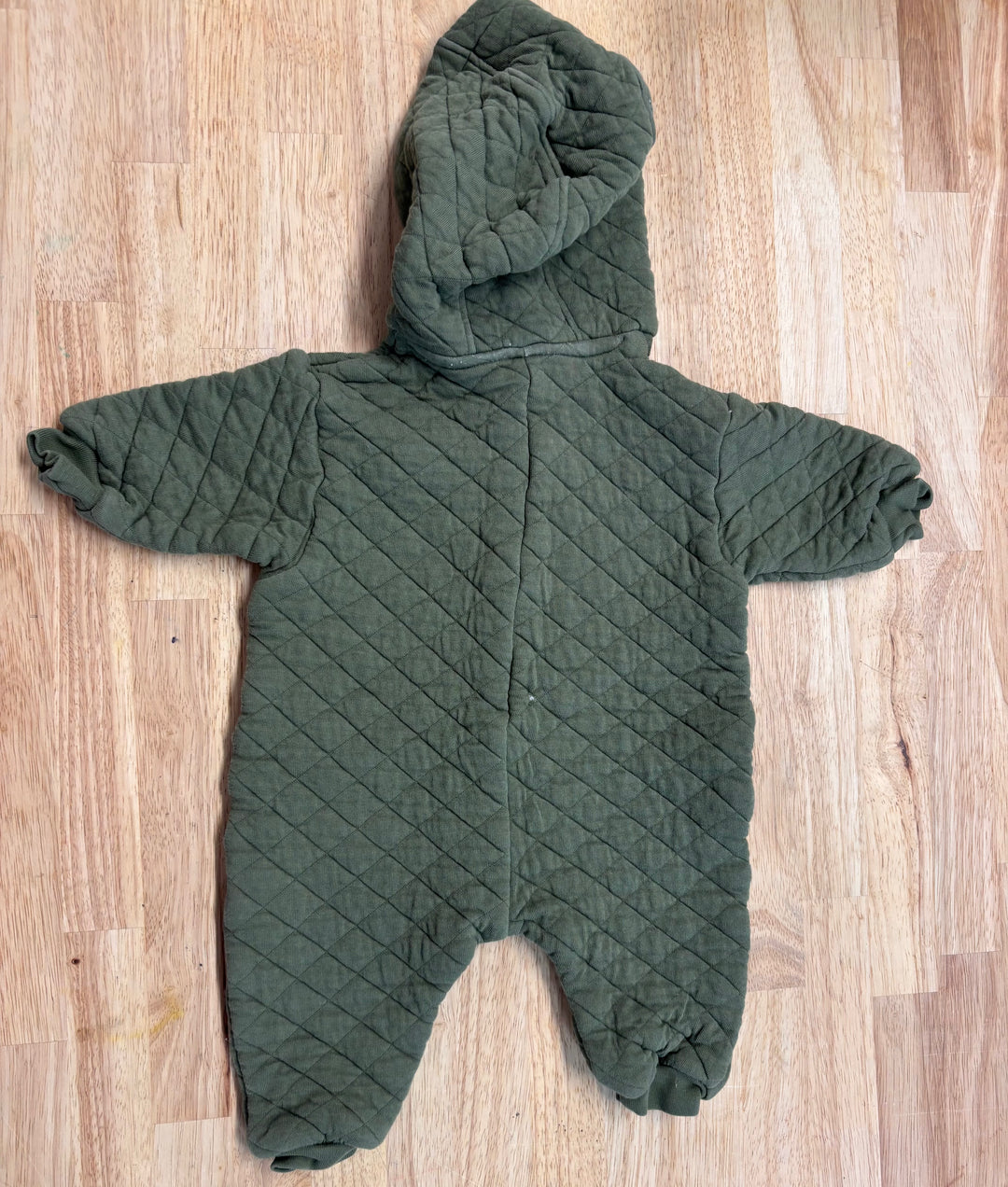 Souris Mini Quilted Army Green Romper