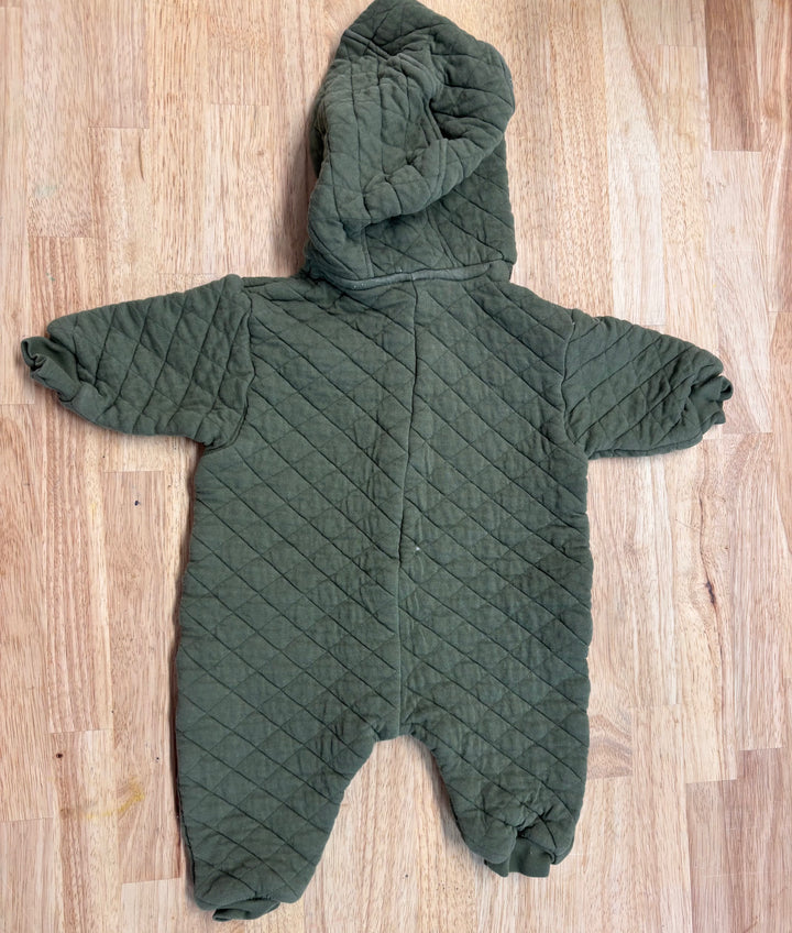 Souris Mini Quilted Army Green Romper