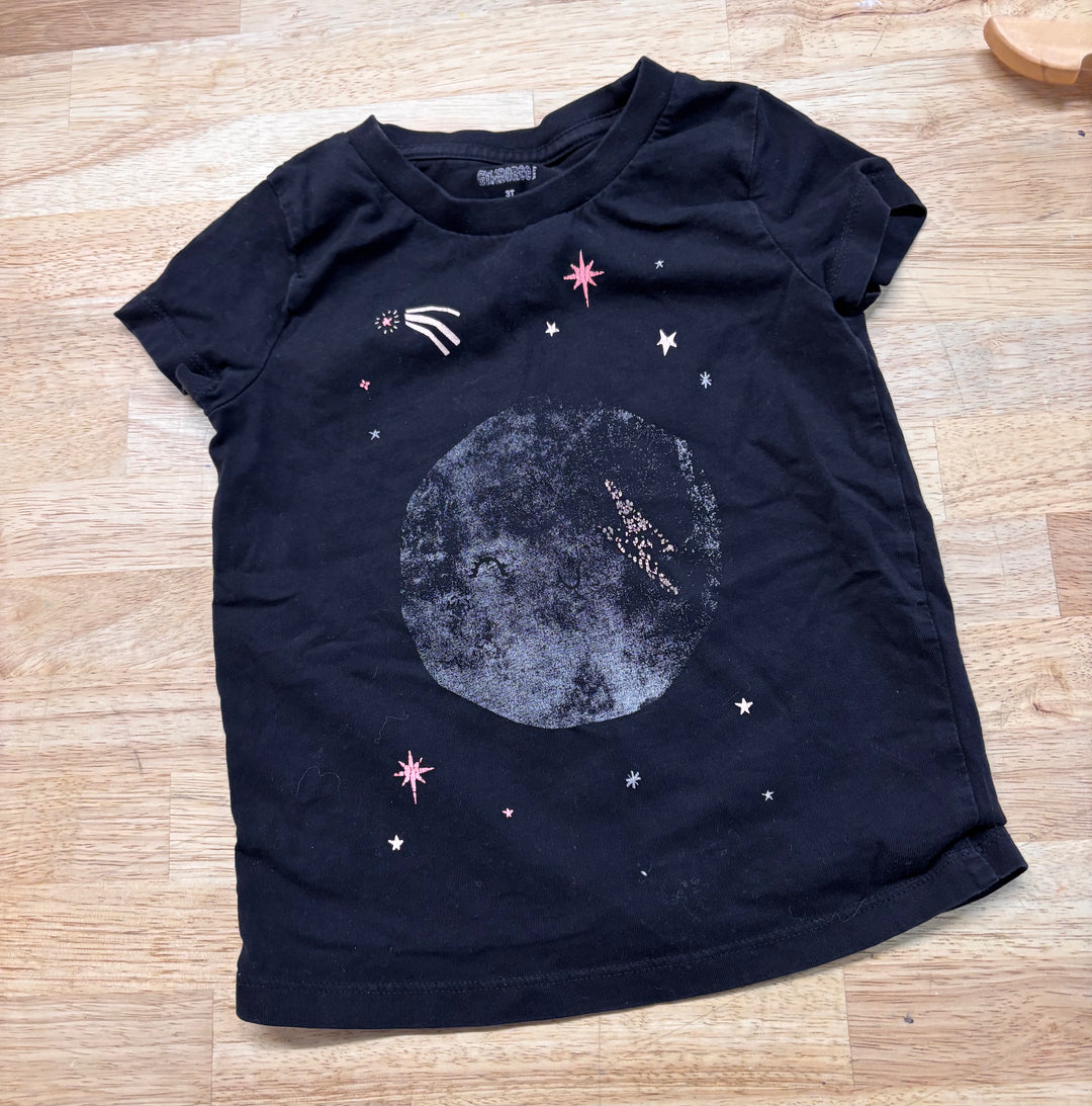 Gymboree T-Shirt – Size 3T (Black, Moon Graphic)