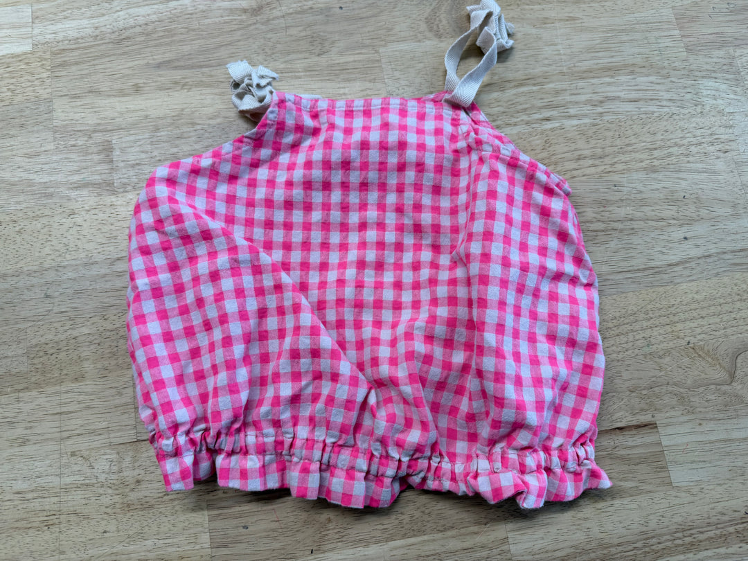 Zara Neon Pink Gingham Tank Top | Size 6