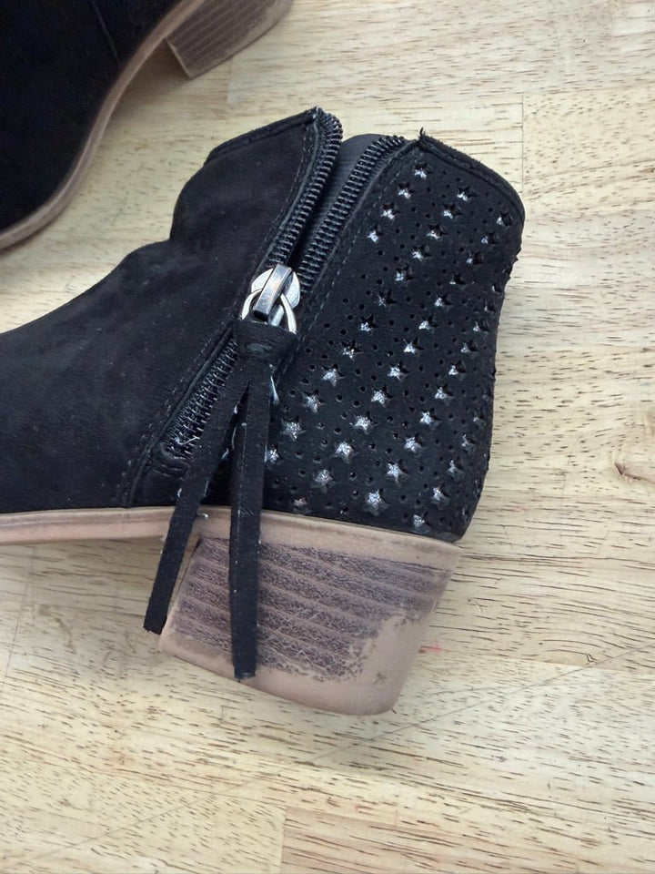 George Low Ankle Boot – 12 | Black Silver Star Heel - Nest and Sprout - Consignment