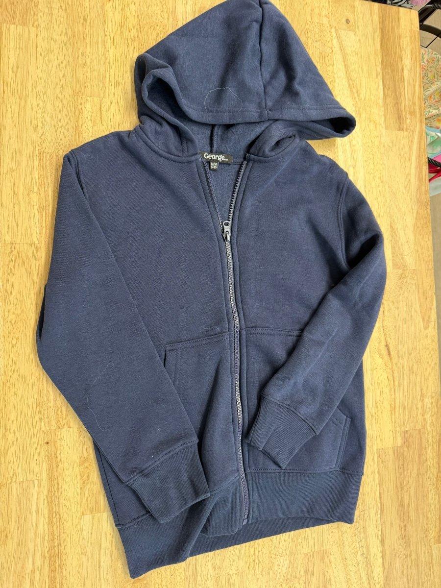 George Zip-Up Sweater – 7/8 (Medium) | Navy