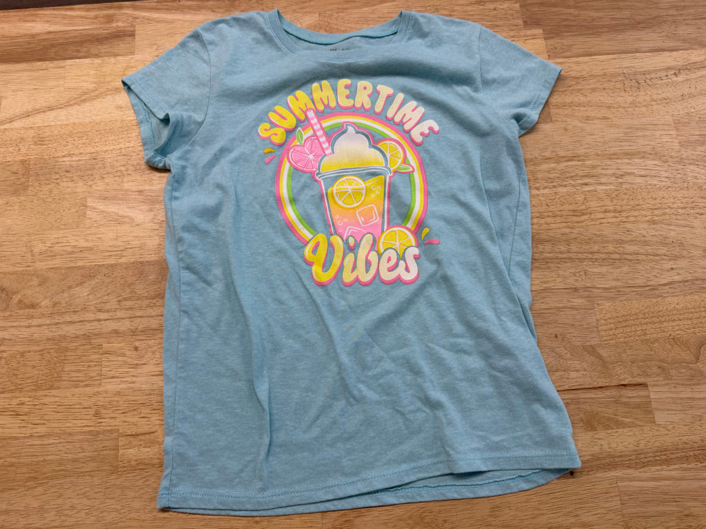 The Children's Place Graphic T-Shirt – 10/12 | Light Blue Summertime Vibes