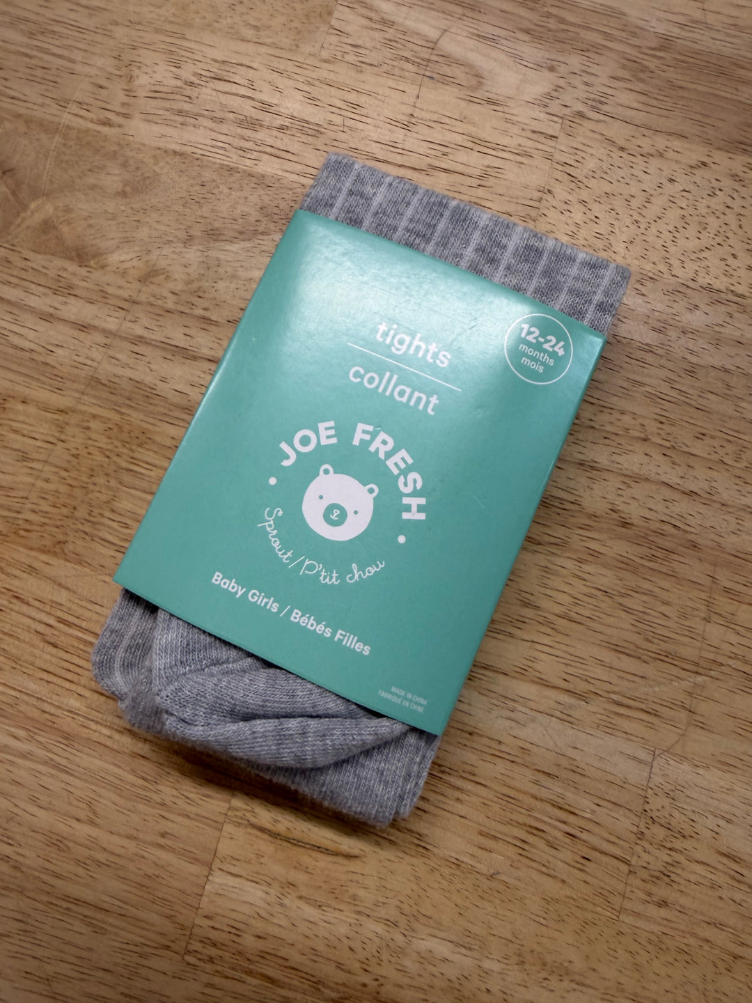 Joe Fresh Ribbed Tights – 12-24 Months | Grey | NWT