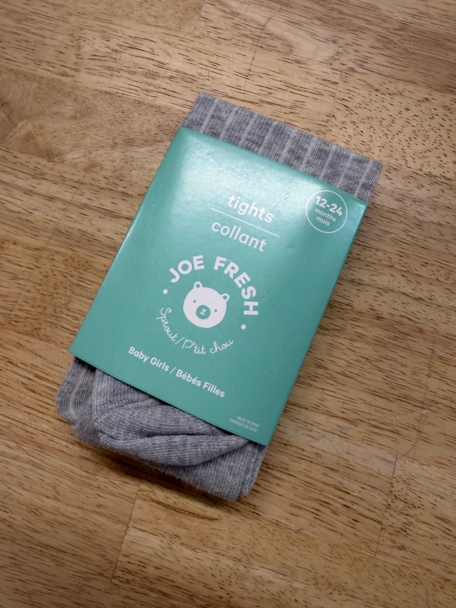 Joe Fresh Ribbed Tights – 12-24 Months | Grey | NWT - Nest and Sprout-Consignment