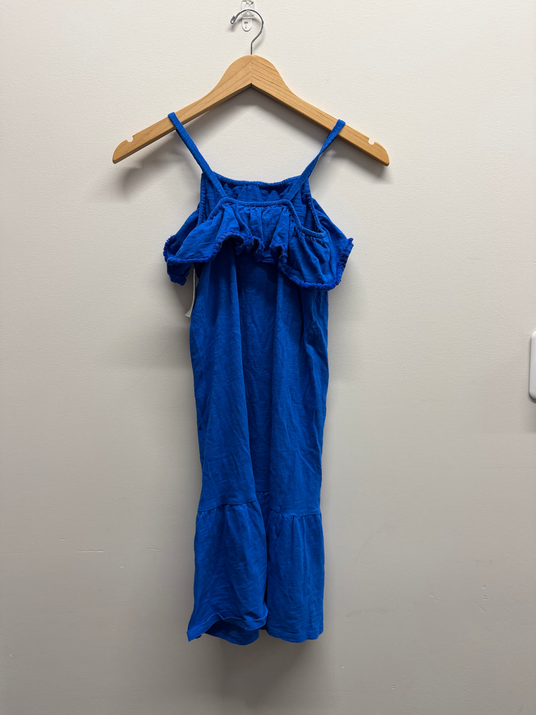 Tea Collection Fringe Midi Dress – 8 | Royal Blue Strap Cotton
