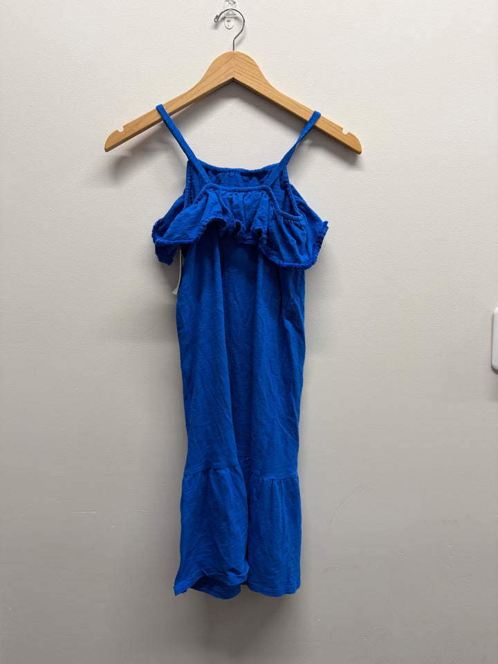 Tea Collection Fringe Midi Dress – 8 | Royal Blue Strap Cotton