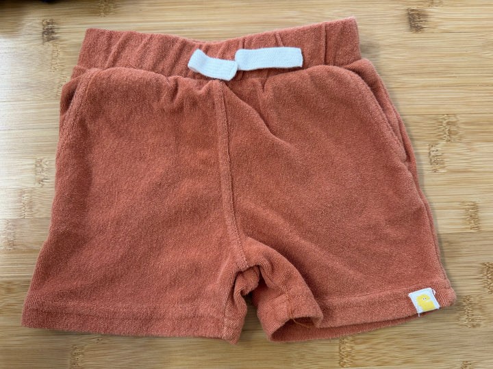 Rise Little Earthling Terry Cloth Shorts – 12M | Orange