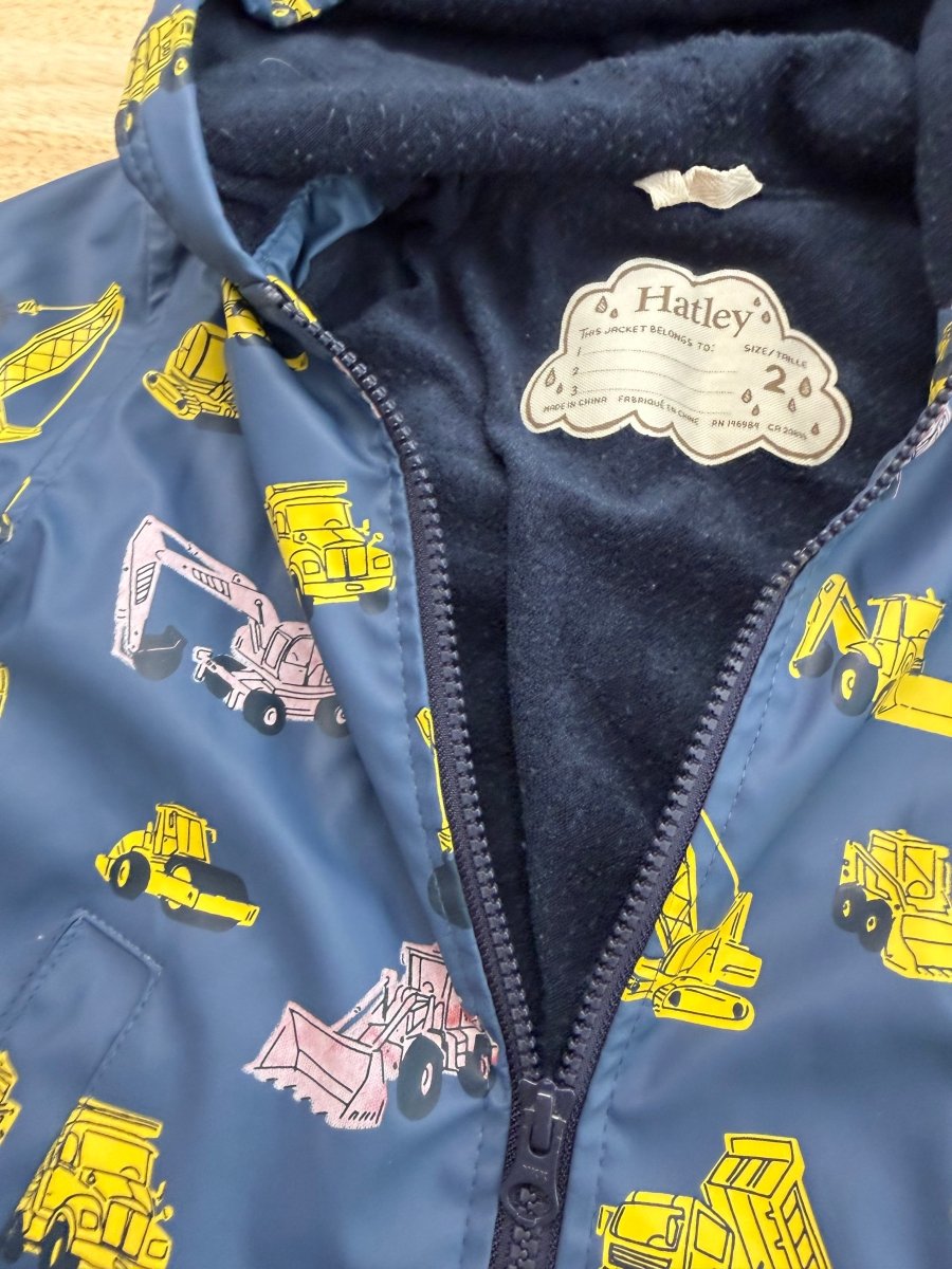 Hatley Construction Print Fleece Terry-Lined Jacket – 2 | Excellent - Nest and Sprout-Consignment