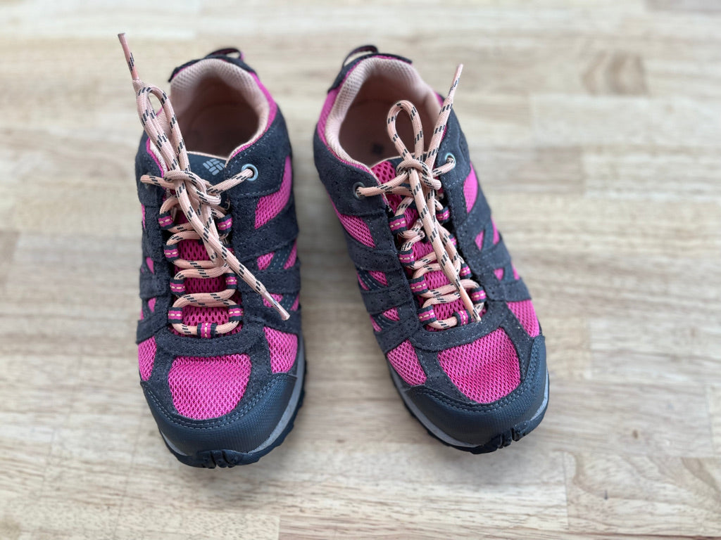 Columbia Hiker Shoes – Youth 3 Gray & Fuchsia LIKE NEW