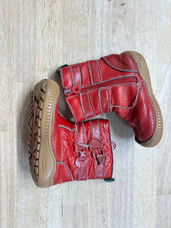 Outback Red Ankle Boots Wide Toe | Size 6