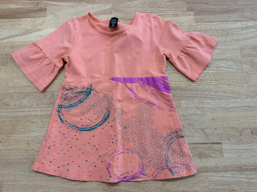 Peekaboo Beans Flutter Sleeve Top – 8 | Peach | Play