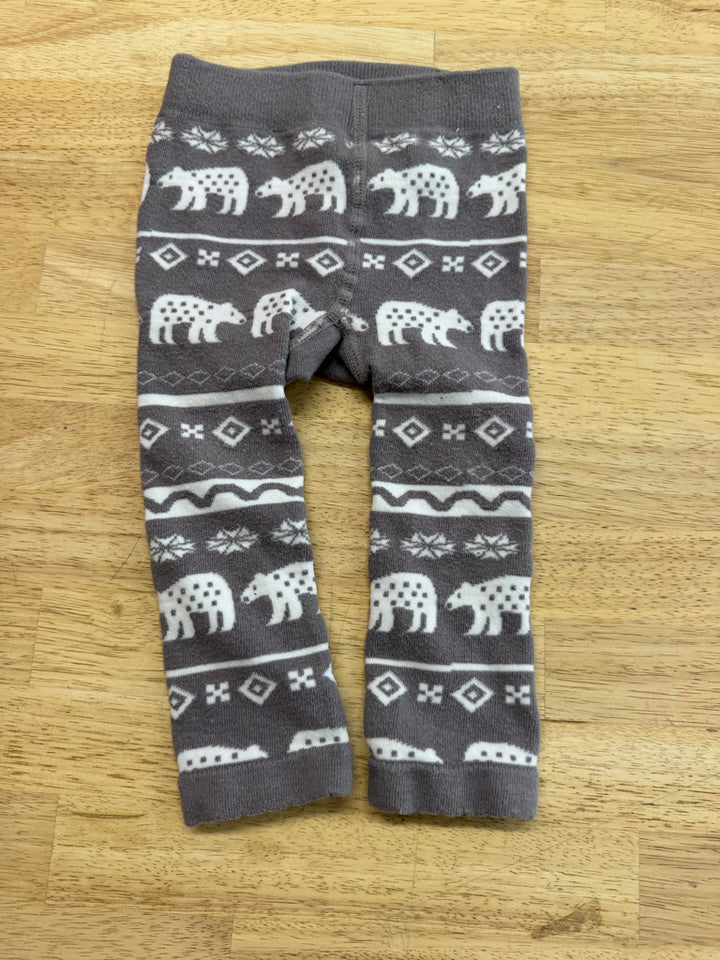 Lazy One Polar Bear Footless Tights – 18–24M | Grey
