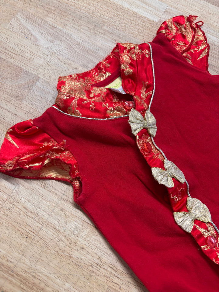 Eyka Romper – Red Chinese Style – 3-6M