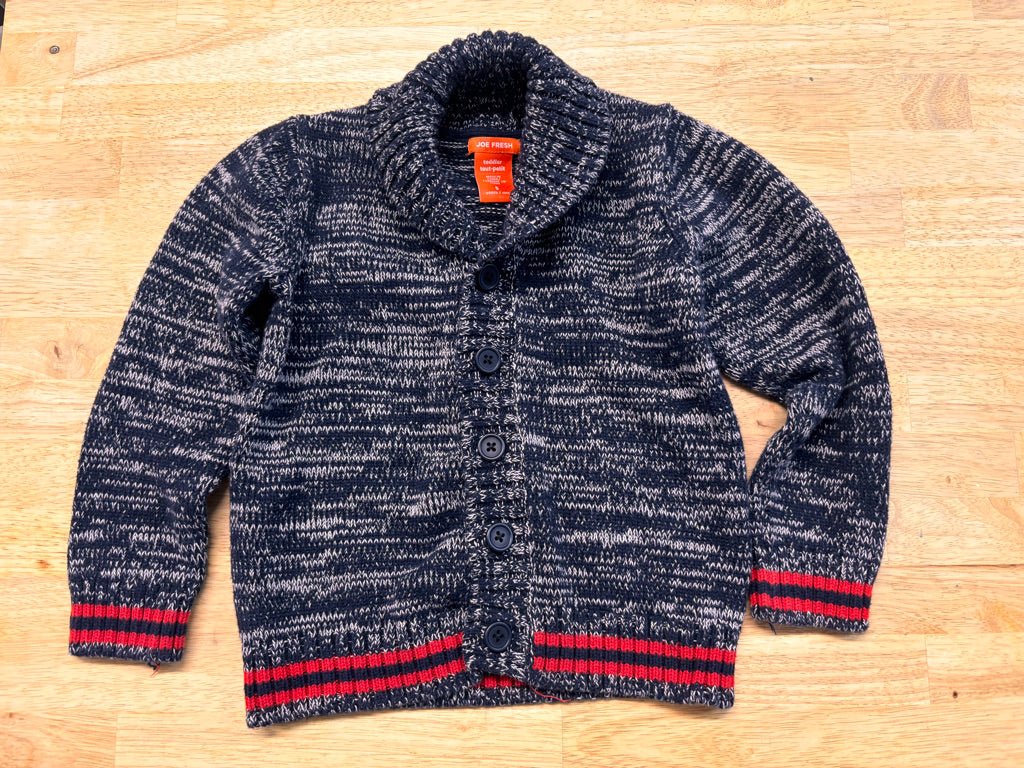 Joe Fresh Size 5 Heathered Blue Knit Sweater - Nest and Sprout - Consignment