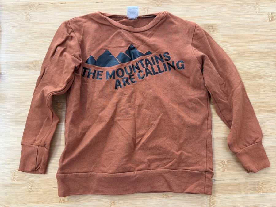 Posh & Cozy Shirt – XS | Burnt Orange | "The Mountains Are Calling" - Nest and Sprout-Consignment