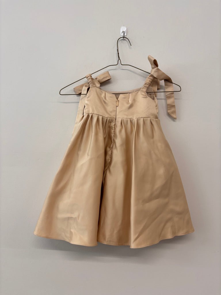 Azazie Size 2 & 3T Flower Girl Dress - Gold - Nest and Sprout - Consignment