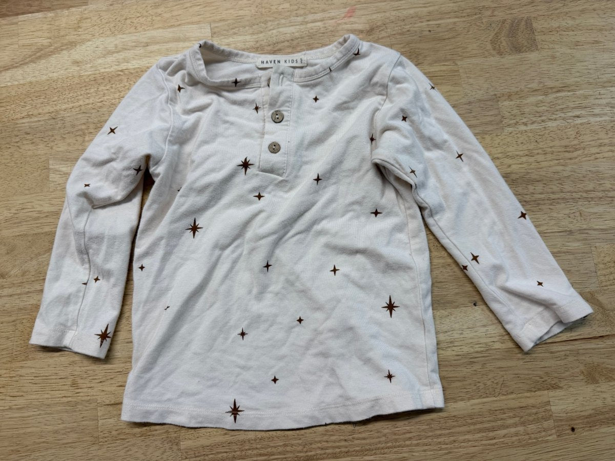 Haven Kids Cream Star Print Top – 2/3 | Play - Nest and Sprout-Consignment