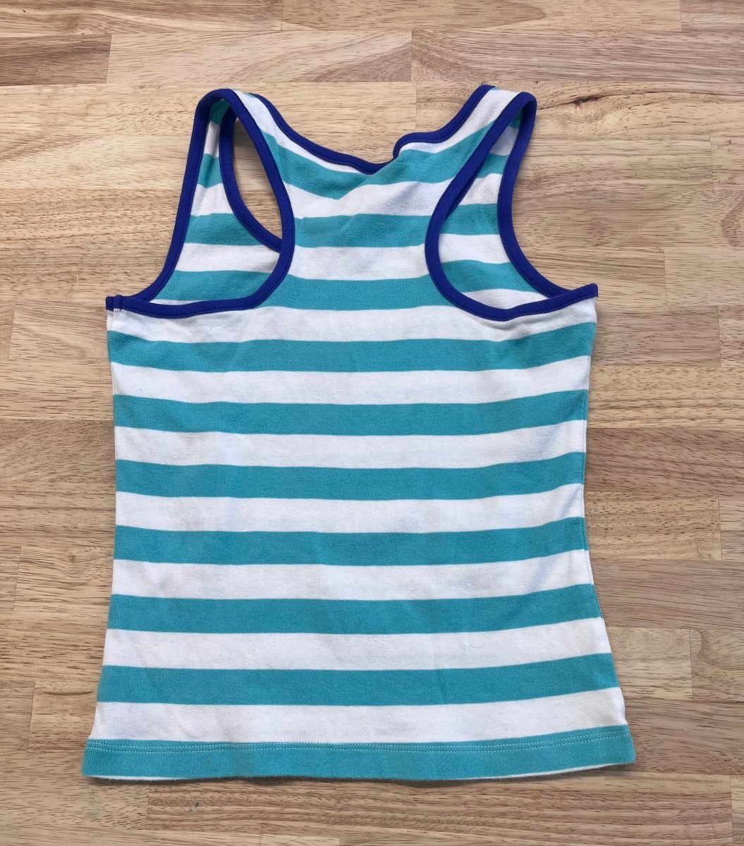 Gymboree Tank Top – Size 7 (Teal & White Striped) - Nest and Sprout - Consignment