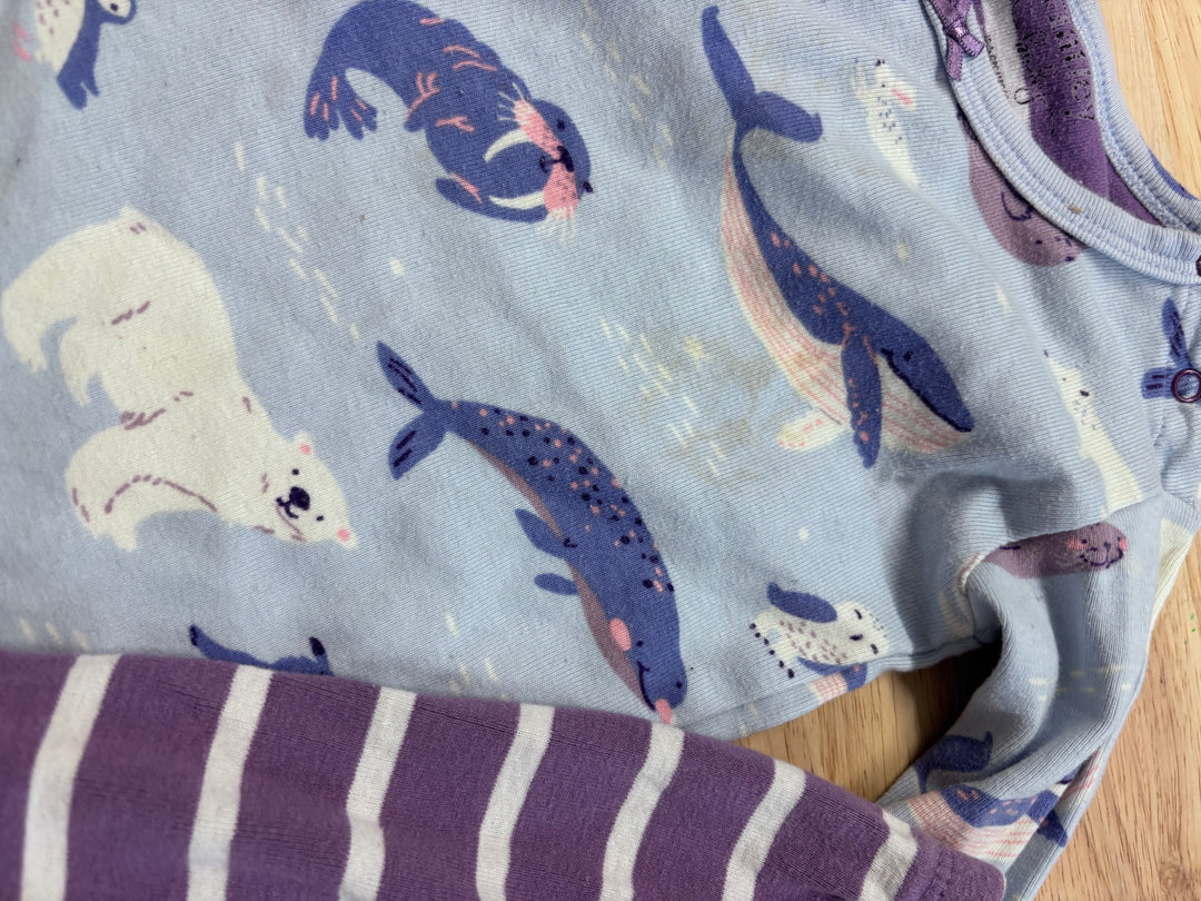 Hatley 18-24 Month Walrus PJ Set stained.