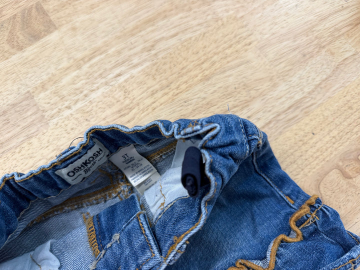 OshKosh Ruffle Denim Skirt – 3T | Elastic Waist