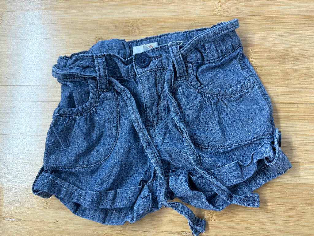Joe Fresh Denim Shorts – 5 | 100% Cotton Tie Waist Pockets