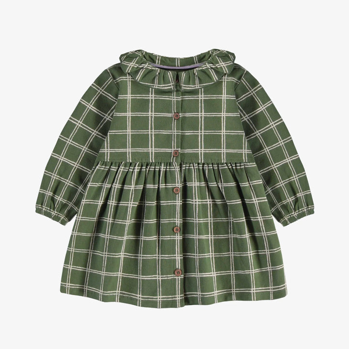 Green Plaid Dress | Long Sleeve