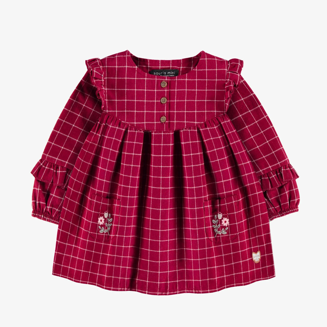 Red Plaid Dress | Long Sleeve