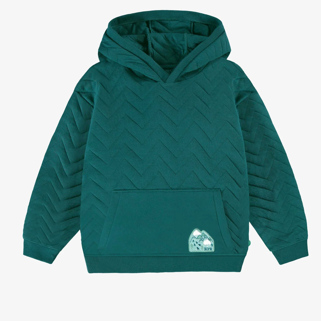 Children's Quilted Teal Hoodie