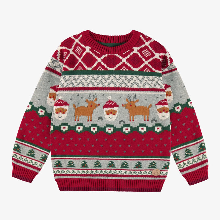 Children's Red Knit Christmas Sweater