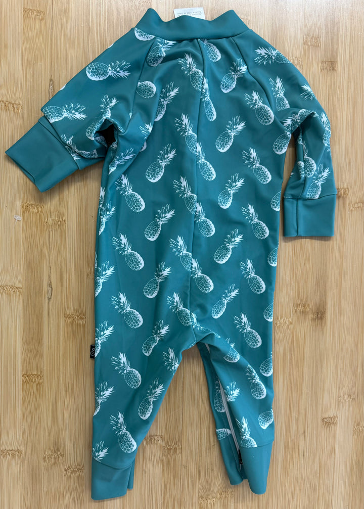 Honeysuckle Pineapple Romper – 6–12M | Green