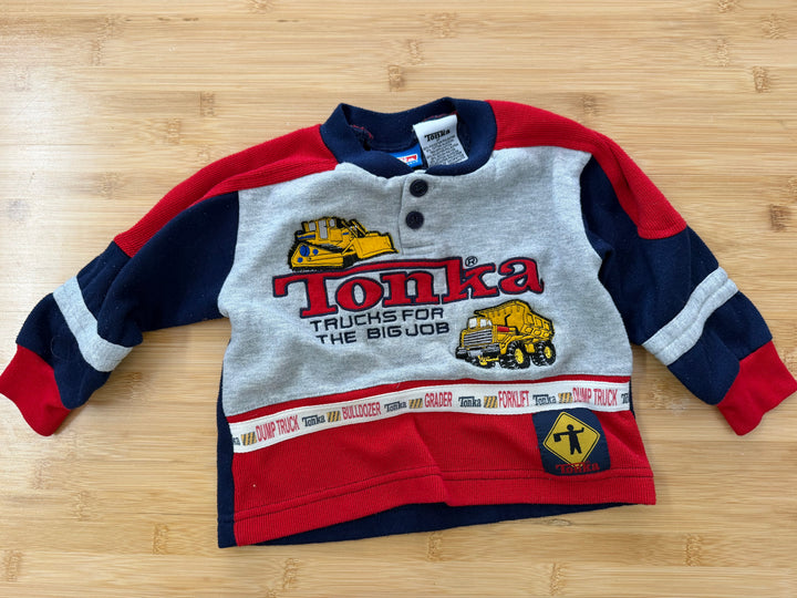 Tonka Vintage Embroidered Shirt – 3T | Grey & Red | Play