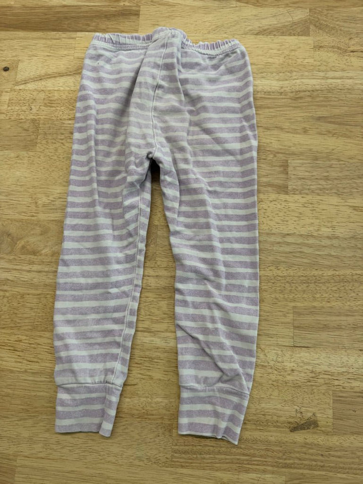 Bear + Roo Purple Striped Leggings – 2T | Heavy Fade at Knees | Play - Nest and Sprout-Consignment