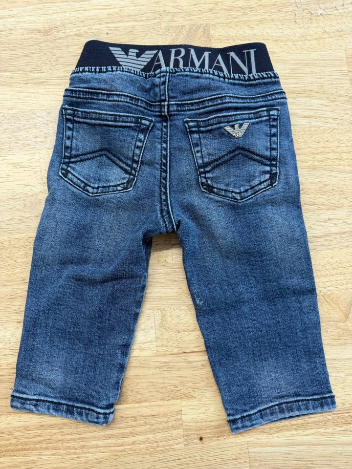 Armani Baby Denim Jeans – 6M | Elastic Waist - Nest and Sprout - Consignment