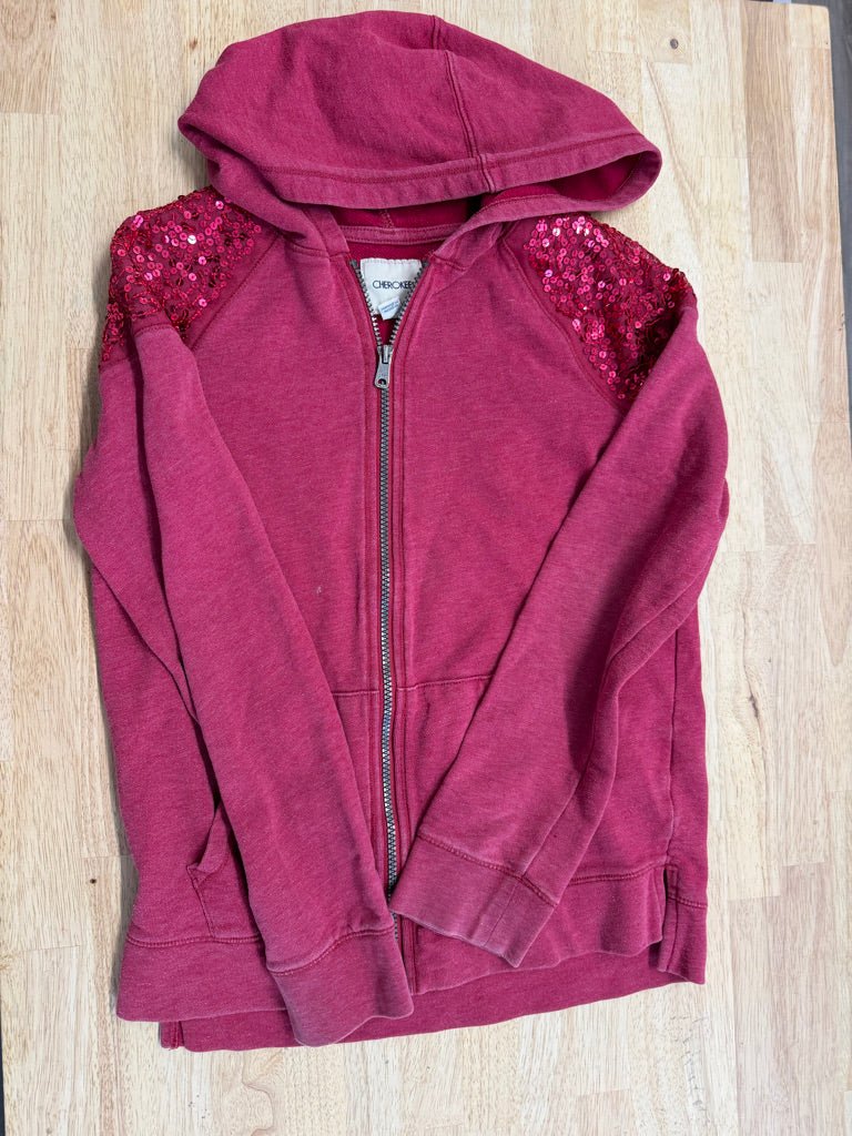 Cherokee Hoodie – 14/16 | Red Sparkle Shoulder - Nest and Sprout - Consignment