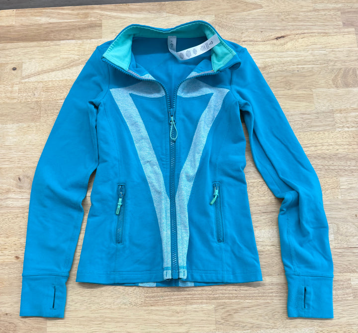 Ivivva Kids Zip-Up Sweater – 4 | Bright Blue | Play