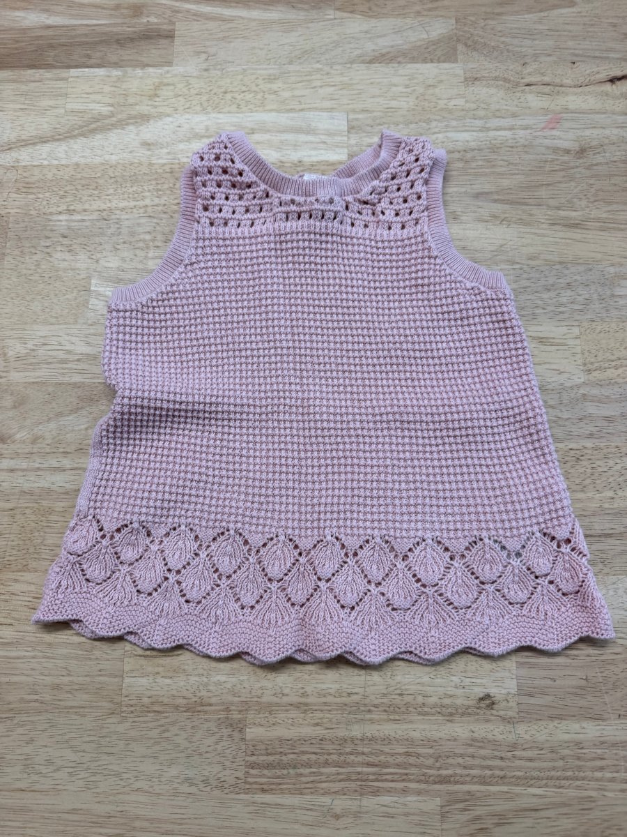 OshKosh Knit Sleeveless Top – 5 | Pink - Nest and Sprout-Consignment