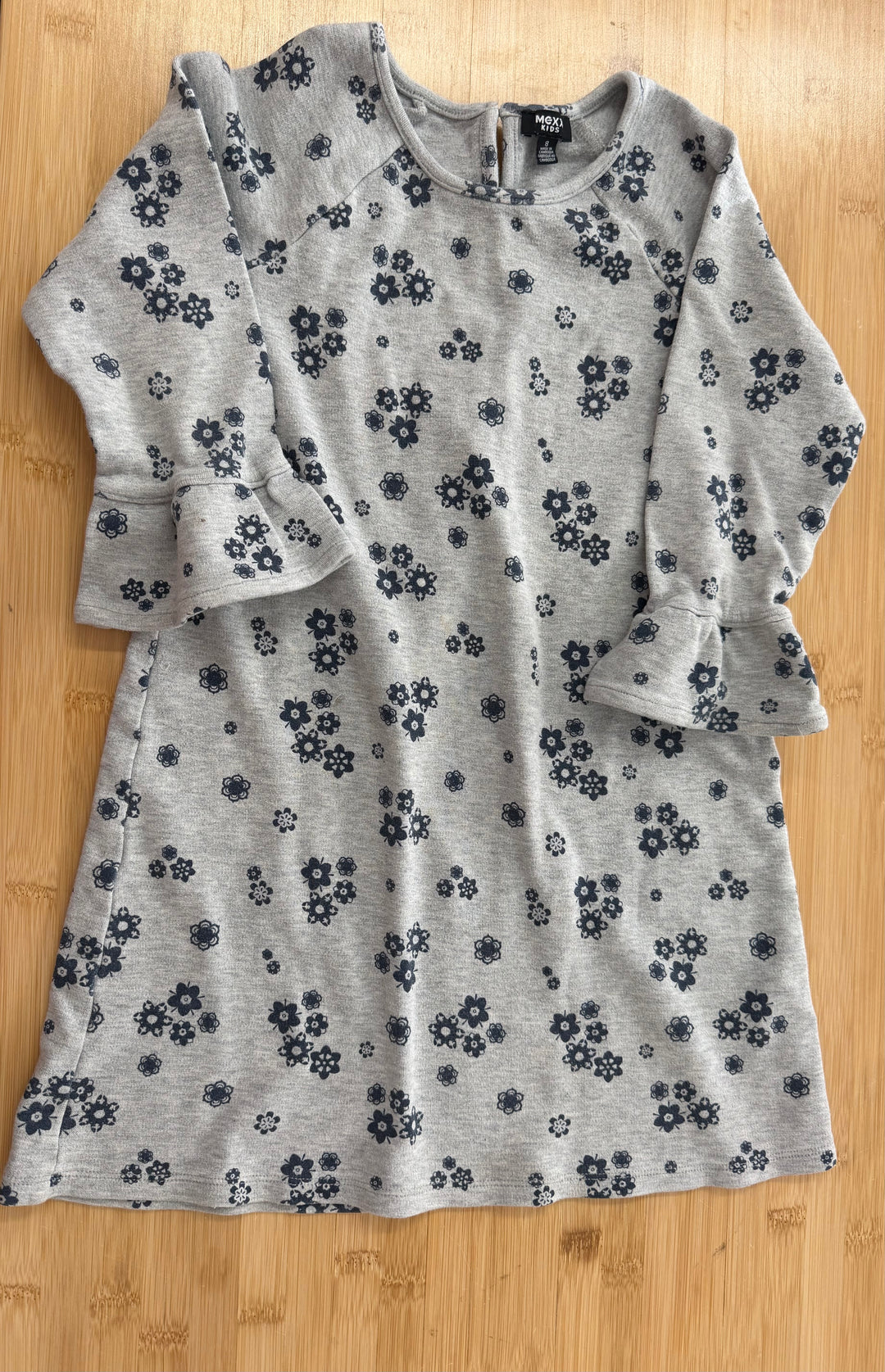 Mexx Kids Sweatshirt Dress – 8 | Blue Flowers
