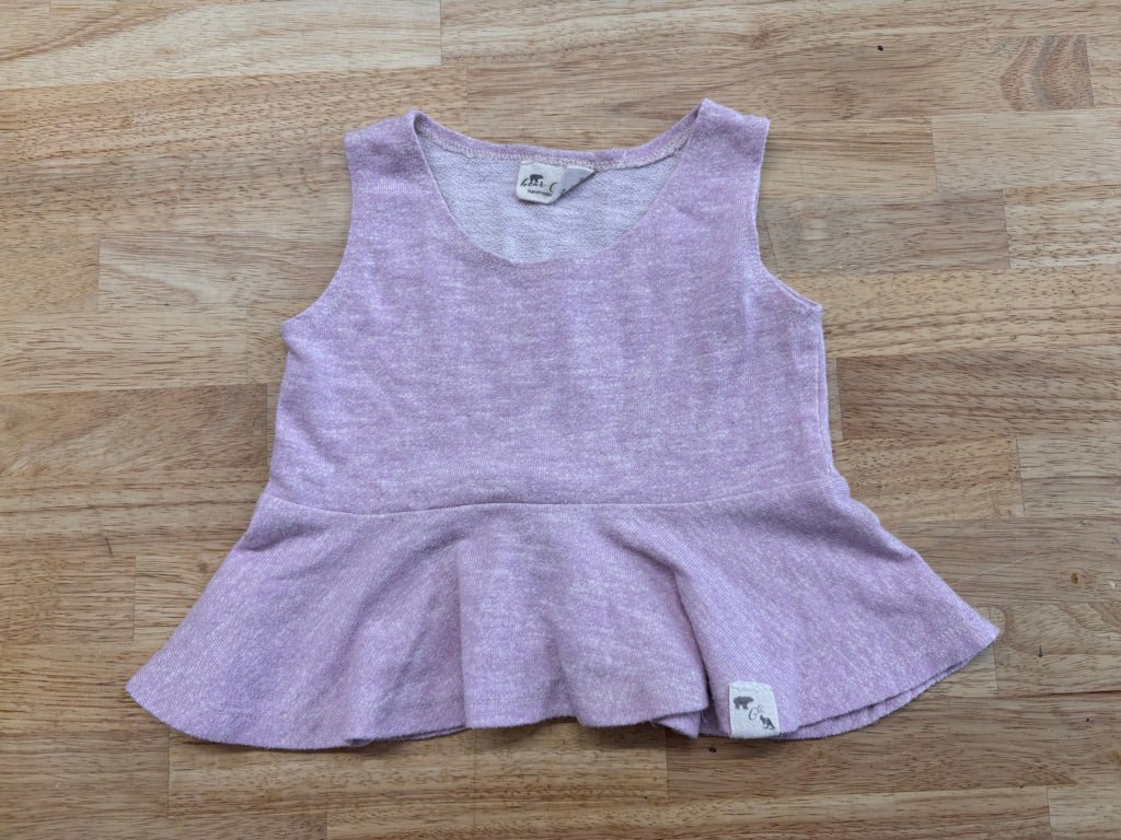 Bear & Roo 18–24M Peplum Top – Purple - Nest and Sprout - Consignment